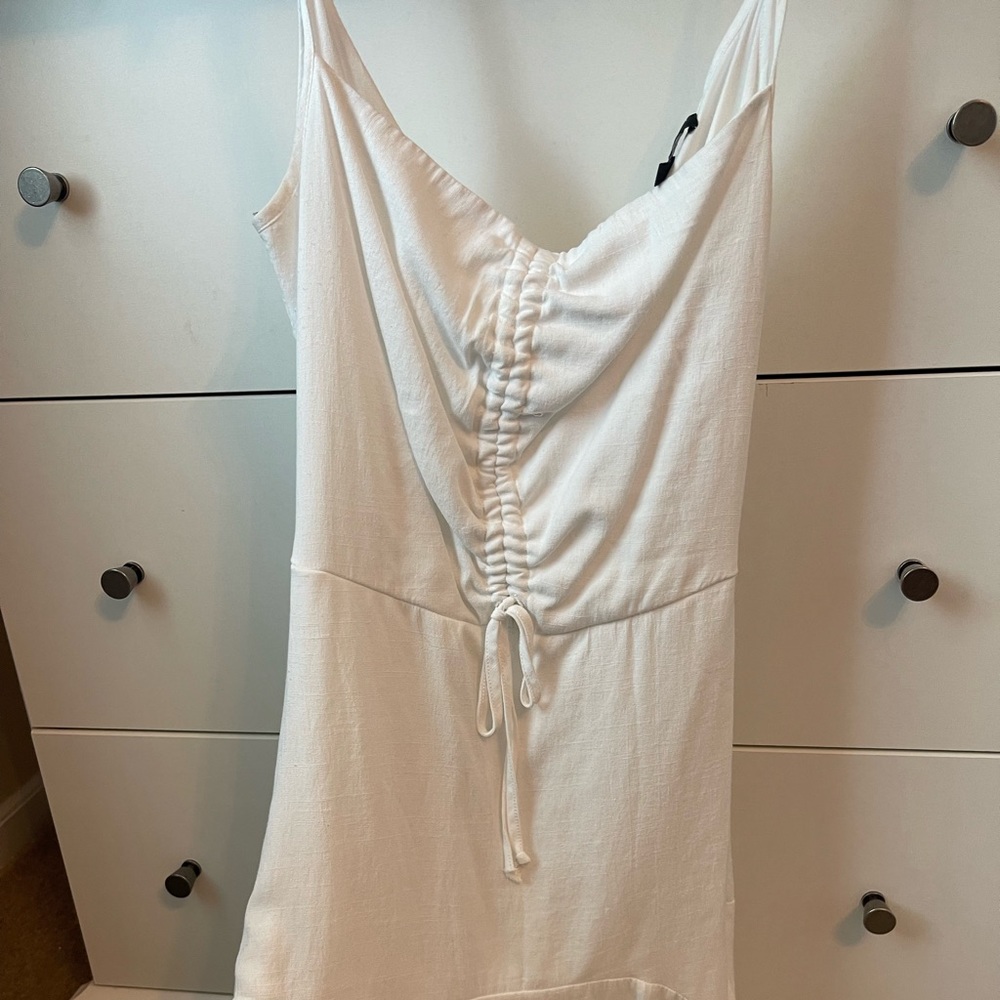 White mini dress